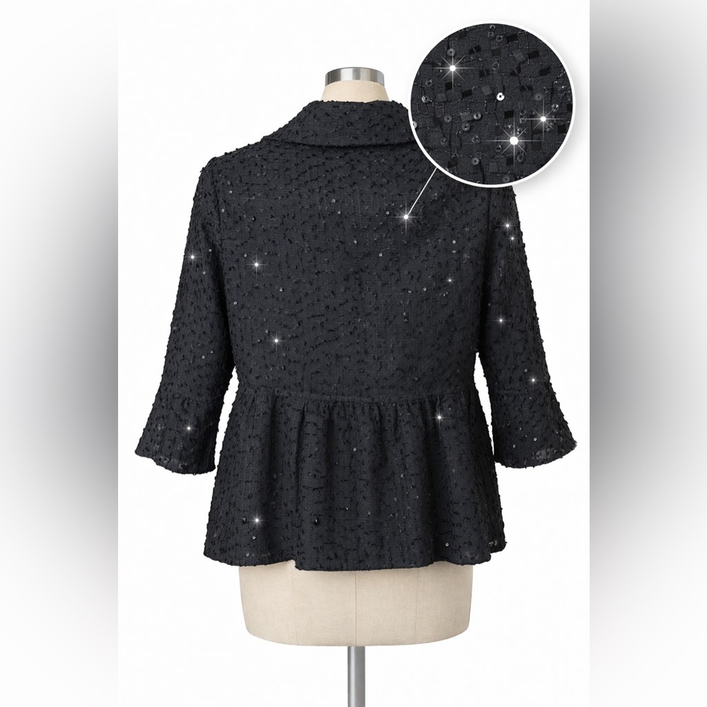 Sequin Embellished Jacket – Glam Statement Piece … - image 2